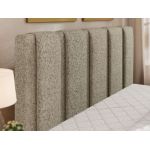 Łóżko tapicerowane SAVINO CLASSIC 200x200 - materac multipocket - ciemnobeżowy, struktura