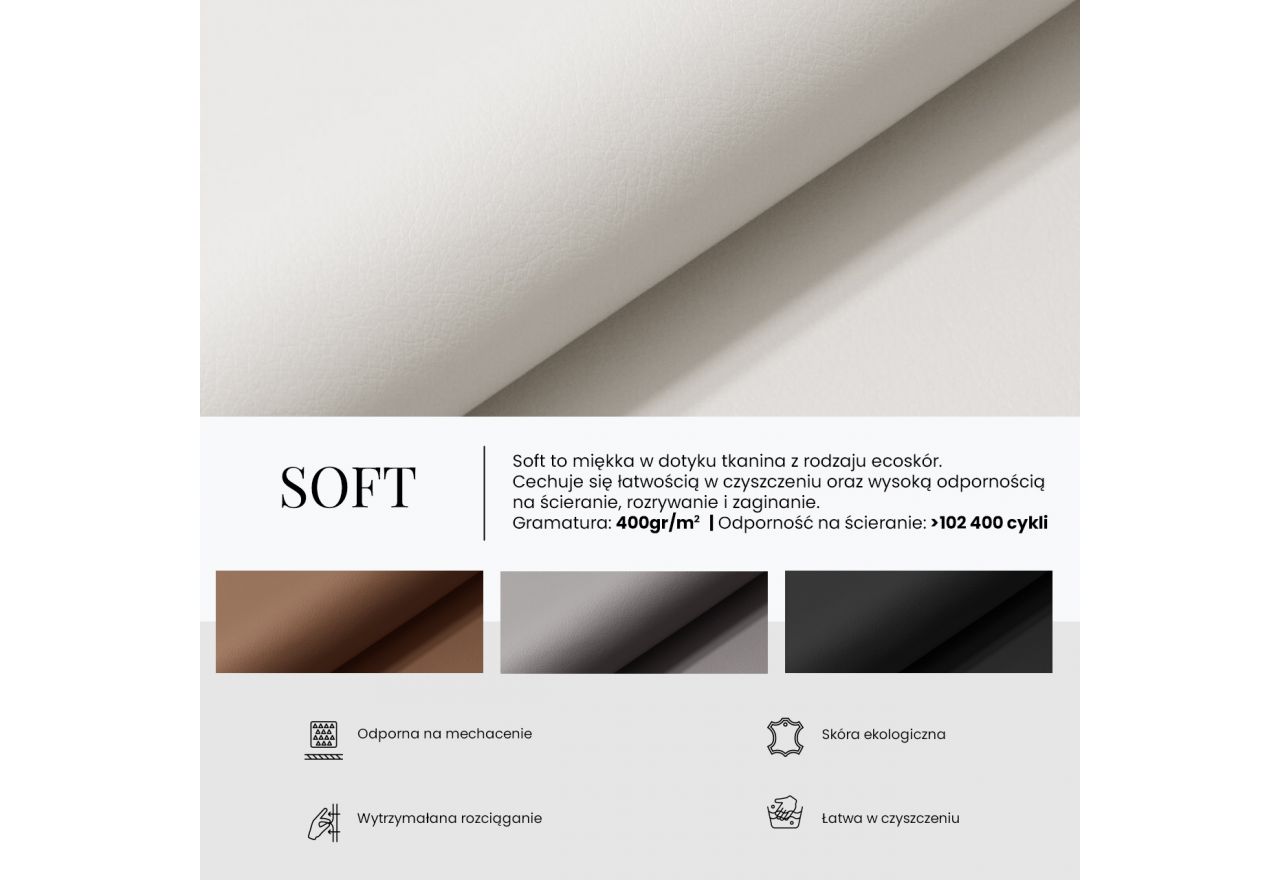 Łóżko tapicerowane SAVINO CLASSIC 160x200 - materac pocket - biały, ekoskóra