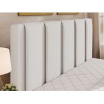 Łóżko tapicerowane SAVINO CLASSIC 200x200 - materac multipocket - biały, ekoskóra
