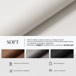 Łóżko tapicerowane SAVINO CLASSIC 180x200 - materac pocket - szary, ekoskóra