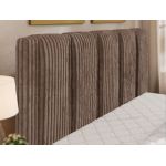 Łóżko tapicerowane SAVINO CLASSIC 140x200 - materac multipocket - brązowy, sztruks