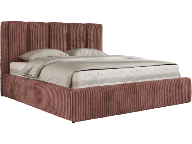 Łóżko tapicerowane SAVINO CLASSIC 200x200 - materac multipocket - różowy, sztruks