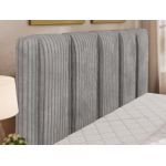 Łóżko tapicerowane SAVINO CLASSIC 200x200 - materac piankowy - jasnoszary, sztruks