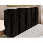 Łóżko tapicerowane SAVINO CLASSIC 200x200 - czarny, sztruks