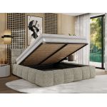 Łóżko tapicerowane NIRA CLASSIC 140x200 - beżowy, struktura