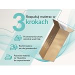 Łóżko tapicerowane NIRA CLASSIC 180x200 - materac pocket - szary, struktura
