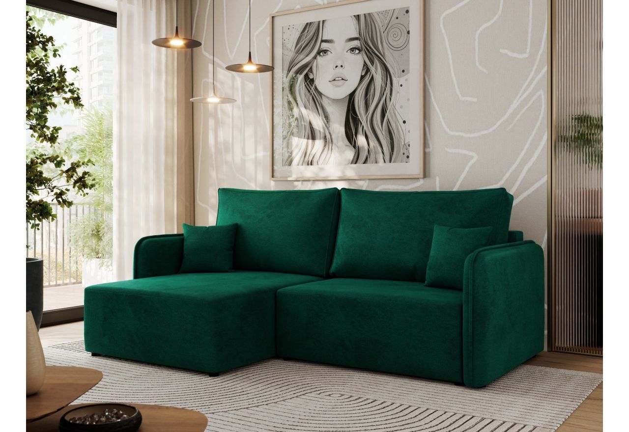 Narożnik MESTO L - Monolith 37 - zielony - OUTLETU