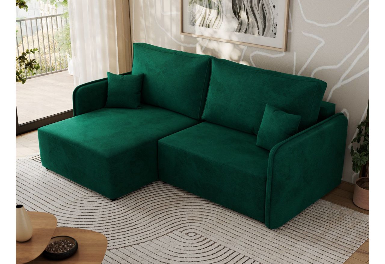 Narożnik MESTO L - Monolith 37 - zielony - OUTLETU