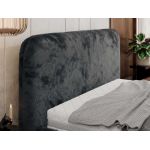 Łóżko tapicerowane BENEA CLASSIC 180x200 - materac piankowy - ciemnoszary, plusz