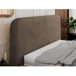 Łóżko tapicerowane BENEA CLASSIC 160x200 - brązowy, welwet