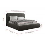 Łóżko tapicerowane BENEA CLASSIC 180x200 - materac multipocket - ciemnoszary, welwet