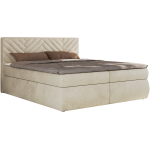 Łóżko kontynentalne AVERTA 160x200 - H3 - beżowy, welwet