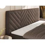 Łóżko kontynentalne AVERTA 140x200 - H3 - brązowy, welwet