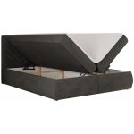 Łóżko kontynentalne AVERTA 140x200 - H3 - ciemnoszary, welwet