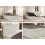 Łóżko kontynentalne AVERTA 140x200 - H3 - kremowy, szenil gładki