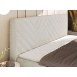 Łóżko kontynentalne AVERTA 160x200 - H3 - kremowy, szenil gładki