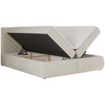 Łóżko kontynentalne AVERTA 160x200 - H3 - kremowy, szenil gładki