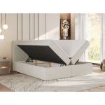 Łóżko kontynentalne AVERTA 180x200 - H3 - kremowy, szenil gładki