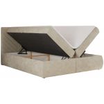 Łóżko kontynentalne AVERTA 140x200 - H3 - beżowy, szenil gładki