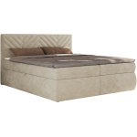 Łóżko kontynentalne AVERTA 160x200 - H3 - beżowy, szenil gładki