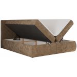 Łóżko kontynentalne AVERTA 160x200 - H3 - brązowy, szenil gładki