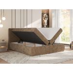 Łóżko kontynentalne AVERTA 180x200 - H3 - brązowy, szenil gładki