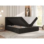 Łóżko kontynentalne AVERTA 140x200 - H3 - ciemnoszary, szenil gładki