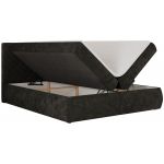 Łóżko kontynentalne AVERTA 140x200 - H3 - ciemnoszary, szenil gładki