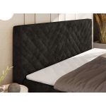 Łóżko kontynentalne AVERTA 160x200 - H3 - ciemnoszary, szenil gładki