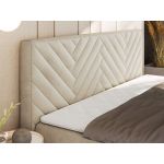 Łóżko kontynentalne AVERTA 160x200 - H4 - beżowy, welwet