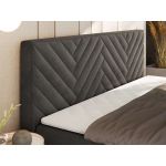 Łóżko kontynentalne AVERTA 160x200 - H4 - ciemnoszary, welwet