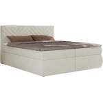 Łóżko kontynentalne AVERTA 160x200 - H4 - kremowy, szenil gładki