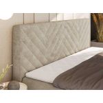 Łóżko kontynentalne AVERTA 140x200 - H4 - beżowy, szenil gładki