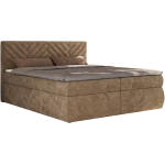 Łóżko kontynentalne AVERTA 160x200 - H4 - brązowy, szenil gładki