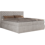 Łóżko kontynentalne AVERTA 140x200 - H4 - jasnoszary, szenil gładki