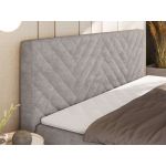 Łóżko kontynentalne AVERTA 140x200 - H4 - jasnoszary, szenil gładki