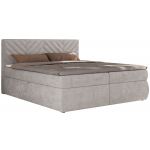 Łóżko kontynentalne AVERTA 140x200 - H4 - jasnoszary, szenil gładki