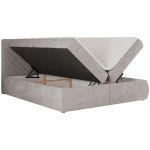 Łóżko kontynentalne AVERTA 160x200 - H4 - jasnoszary, szenil gładki