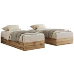 Łóżko kontynentalne WOOD ZERO 90x200 - H3 - kremowy, struktura - topper T25