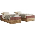 Łóżko kontynentalne WOOD ZERO 90x200 - H3 - różowy, sztruks - topper T25