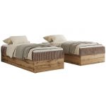 Łóżko kontynentalne WOOD ZERO 90x200 - H4 - brązowy, sztruks - topper Visco
