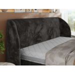 Łóżko tapicerowane CAELA CLASSIC 180x200 - materac multipocket - ciemnoszary, plusz