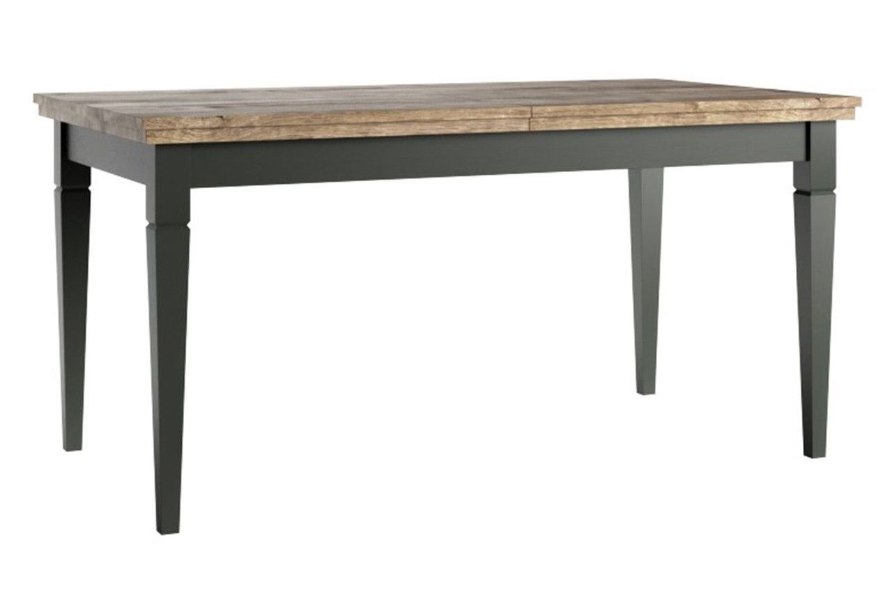 Rozkładany stół do jadalni i salonu w klasycznym stylu - ELVAS WM Dąb Lefkas / Zielony