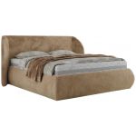 Łóżko tapicerowane CAELA CLASSIC 180x200 - beżowy, plusz