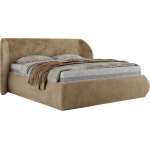 Łóżko tapicerowane CAELA CLASSIC 180x200 - materac multipocket - beżowy, plusz