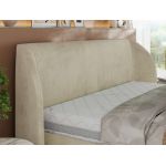 Łóżko tapicerowane CAELA CLASSIC 200x200 - beżowy, welwet