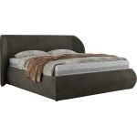 Łóżko tapicerowane CAELA CLASSIC 180x200 - materac pocket - ciemnoszary, welwet