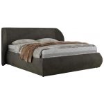 Łóżko tapicerowane CAELA CLASSIC 180x200 - materac multipocket - ciemnoszary, welwet