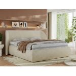 Łóżko tapicerowane CAELA CLASSIC 180x200 - materac multipocket - kremowy, struktura