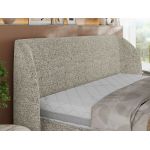 Łóżko tapicerowane CAELA CLASSIC 160x200 - materac piankowy - beżowy, struktura